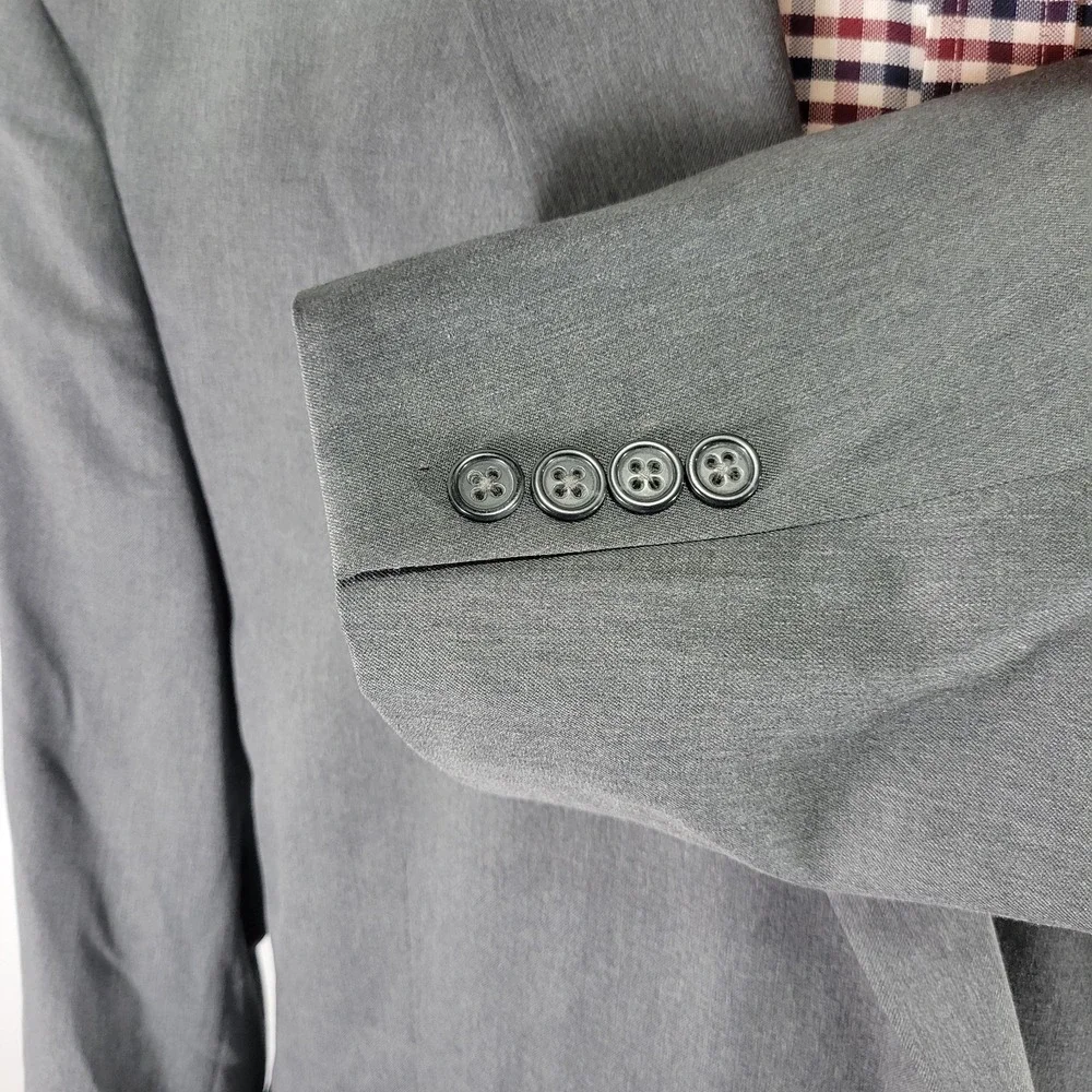 Stafford Men's Travel Suit Separate Sport Coat Two Button Gray‎ Wool Blend 54R